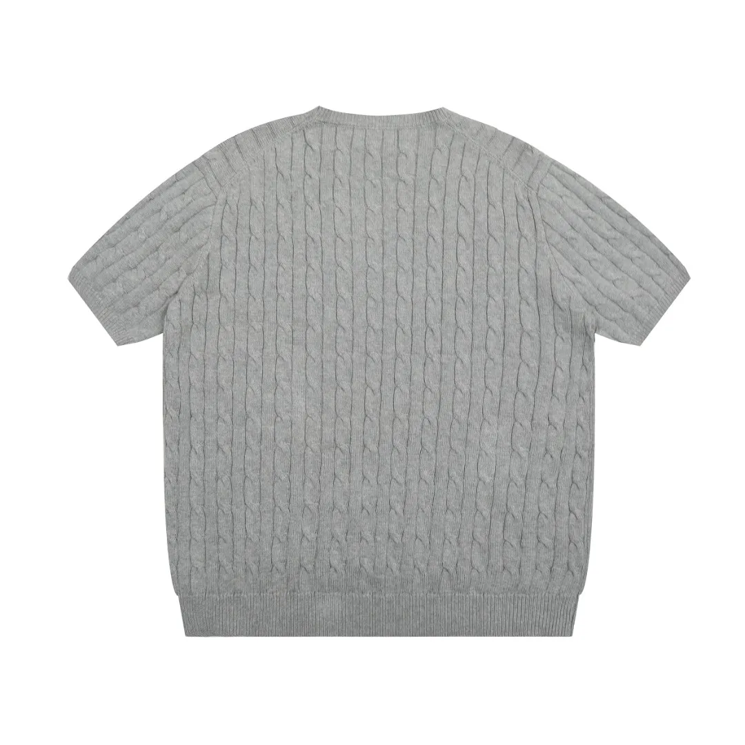 🅿️170 Top quality" Style number: DS052# (not off the shelves all year round) [Ralph Lauren men's round neck solid color pony embroidered logo knitted short sleeves] ✅Ralph Lauren classic basic versatile men's knitted short sleeves for all seasons ✅Main supply platform live broadcast Wholesale entities Replenish when out of stock Not off the shelves ✅ZP quality 1:1 version Scan the code to enter the GF website Counter quality ✅Detailed quality is the only one in Guangzhou Imported high-quality cotton yarn, focusing on high-end, cost-effective, good quality needless to say ✅The version is restored to the original order, the maximum size can be worn up to 200 pounds, loose, comfortable and stress-free ✅The upper body is simple and easy to match, a must-have for men ootd. Good-looking clothes are never picky. A must-have recommendation for men's wardrobe. Size: S-XL Color: Black White Gray Khaki Navy Blue Gentleman Lake Blue